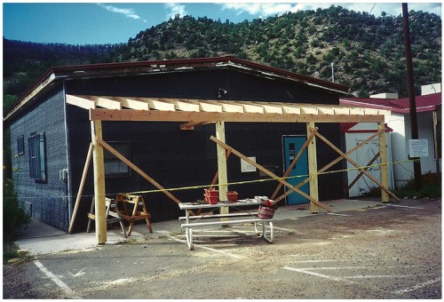 Major parts of the third remodel were adding a portal and a deck.