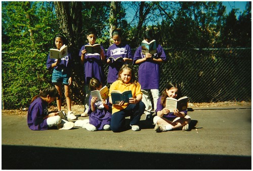 Students crammed before the battle. 