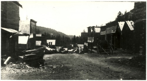 Main Street in Bland, New Mexico.