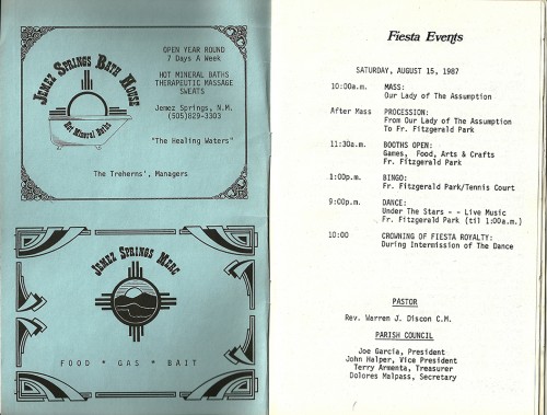 Back of cover page and page one