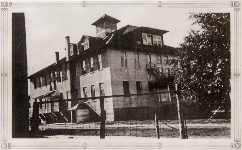 Original Franciscan Convent School,1920. Photo Courtesy of Esther May: Cuba Oral History Project. Used with permission from files of Sandoval County Historical Society. 